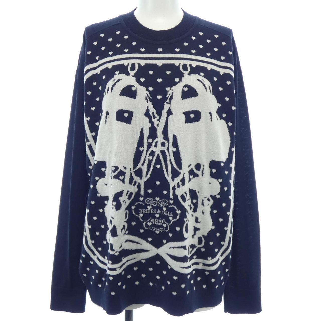 Hermes Hermes Hermes BRIDES DE GALA LOVE Silk Cashmere Knit Others Tops DUTY FREE for USA Size ONE SIZE - 1 Thumbnail