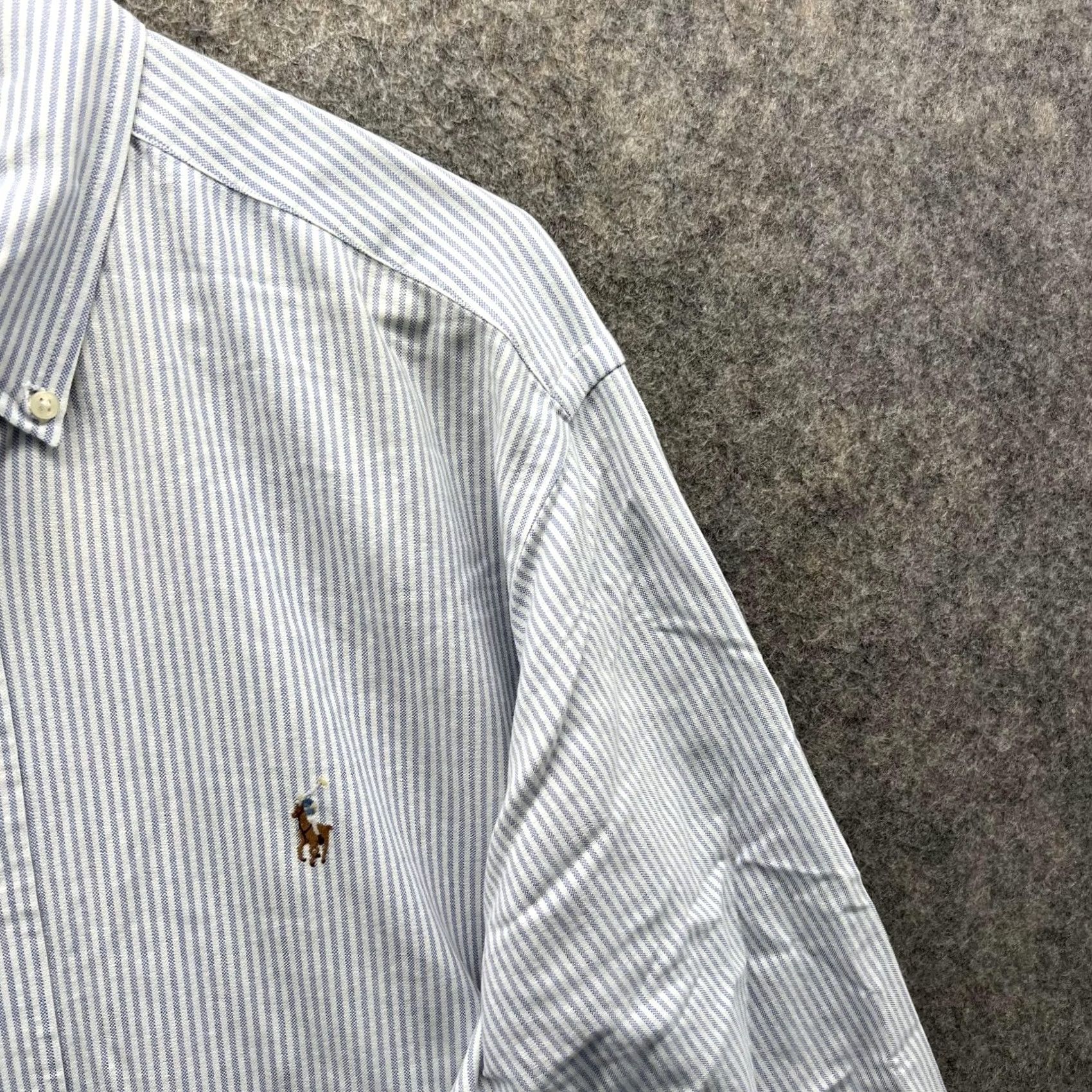 Ralph Lauren Ralph Lauren Shirt Men 16 35 Stripes White Casual Button Down Preppy Yarmouth -Vintage Size US L / EU 52-54 / 3 - 6 Thumbnail