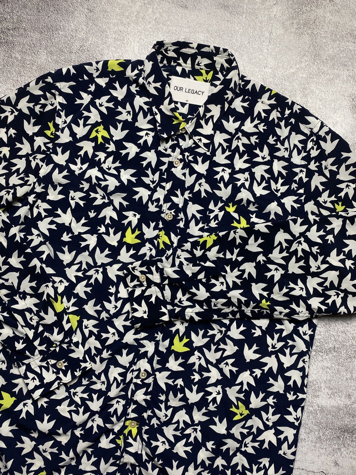Our Legacy × Vintage Our Legacy longsleeve fullprint classic shirt „smile” SS13 Size US M / EU 48-50 / 2 - 3 Thumbnail