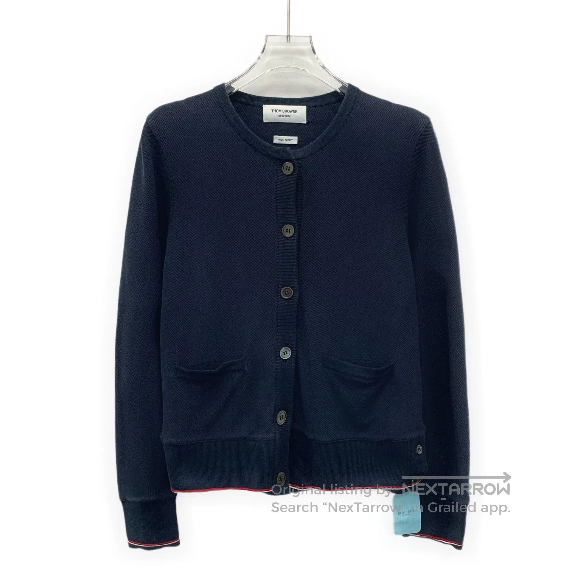 Thom Browne Thom Browne Dark blue cotton round neck long sleeve single Size M / US 6-8 / IT 42-44 - 1 Thumbnail