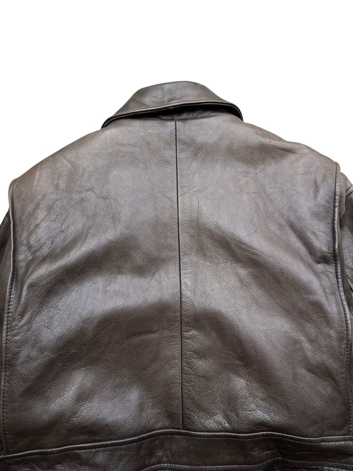 Vintage Vintage 90s Tobell G1 Brown Leather Jacket Size US L / EU 52-54 / 3 - 4 Thumbnail