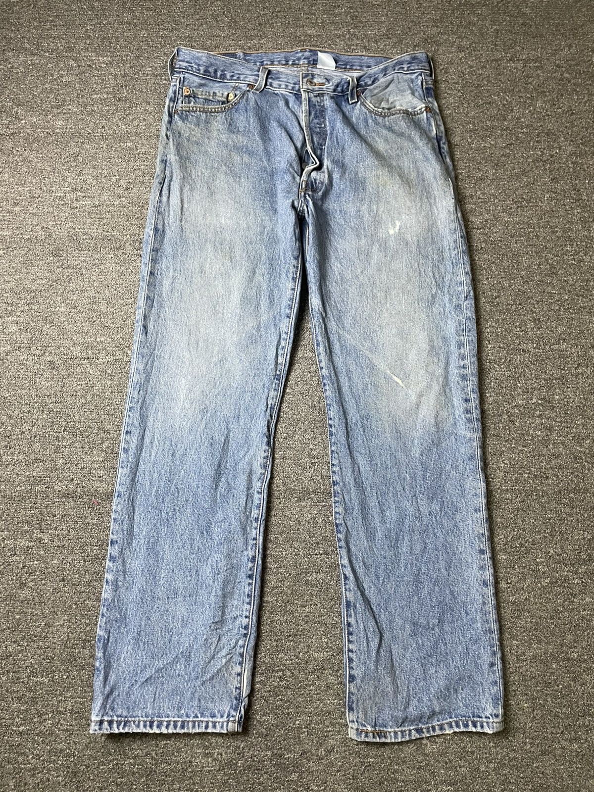 Levi's × Vintage Levis 501 Distressed Denim Jeans (106) Size US 34 / EU 50 - 1 Thumbnail