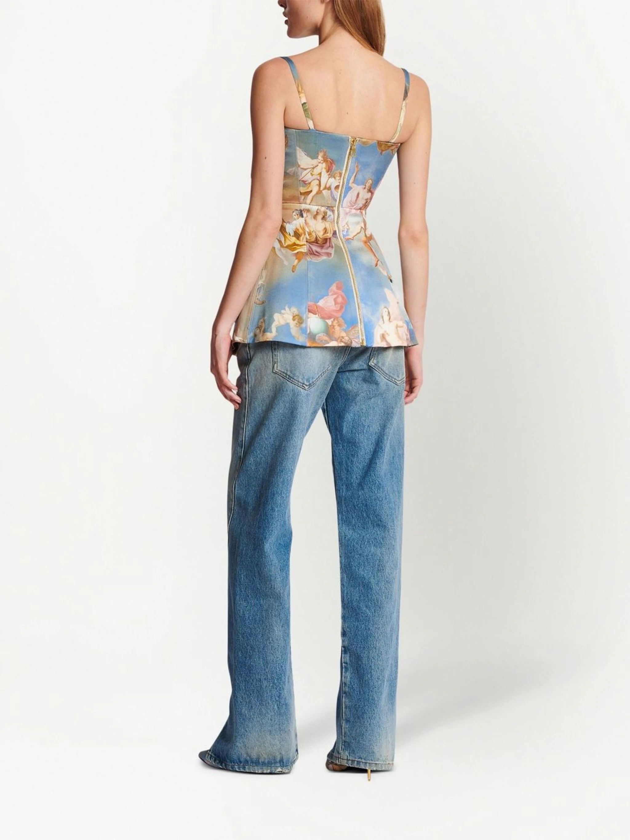 Balmain o1s1rm0624 Corset Top in Multicolor Size M / US 6-8 / IT 42-44 - 7 Thumbnail