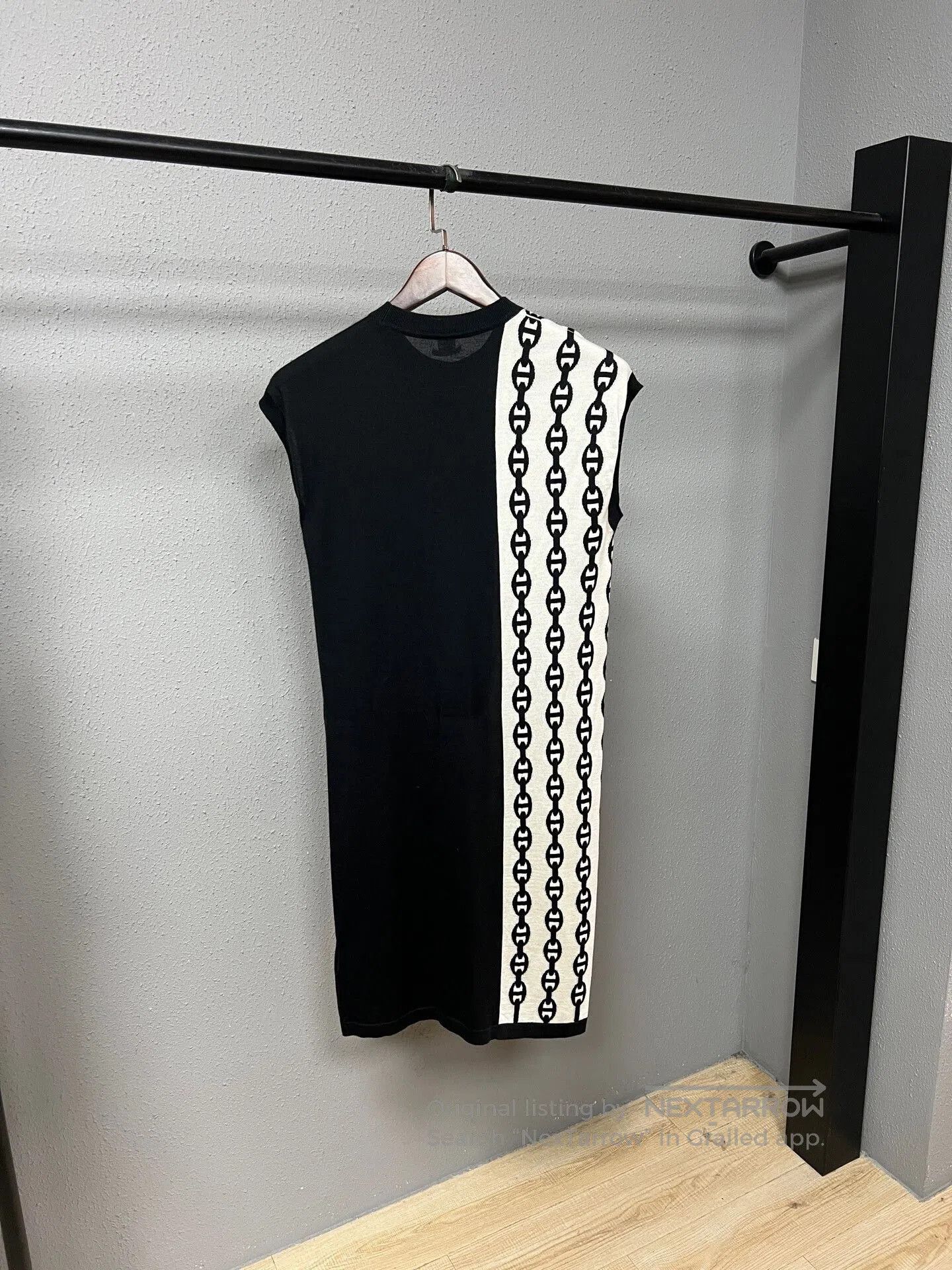 Hermes hermes black and white knit dress. Size XS / US 0-2 / IT 36-38 - 2 Thumbnail
