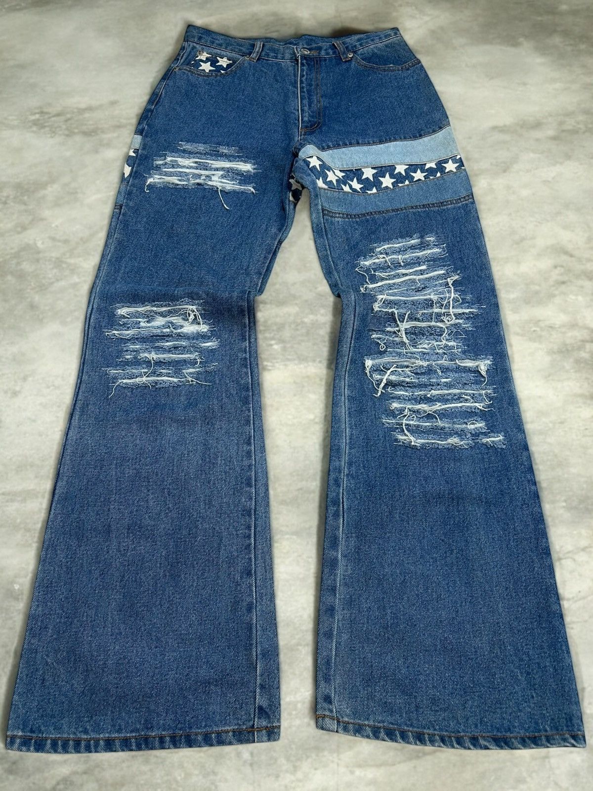 Hysteric Glamour Flare Distressed Jean Denim Star Patch Size US 28 / EU 44 - 1 Thumbnail