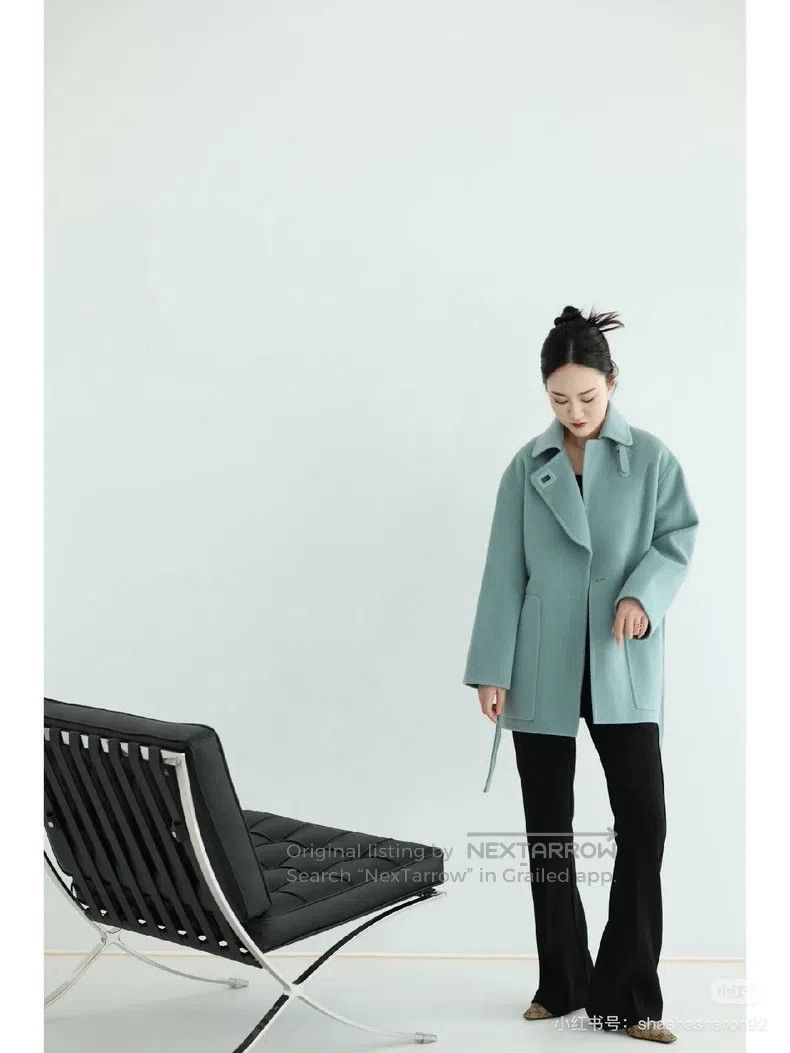 Hermes Hermes Smog blue double-faced cashmere coat Size XS / US 0-2 / IT 36-38 - 6 Thumbnail