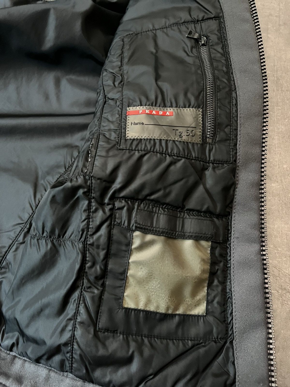 Prada Prada Vintage nylon grey bomber jacket 2000s Size US M / EU 48-50 / 2 - 14 Thumbnail