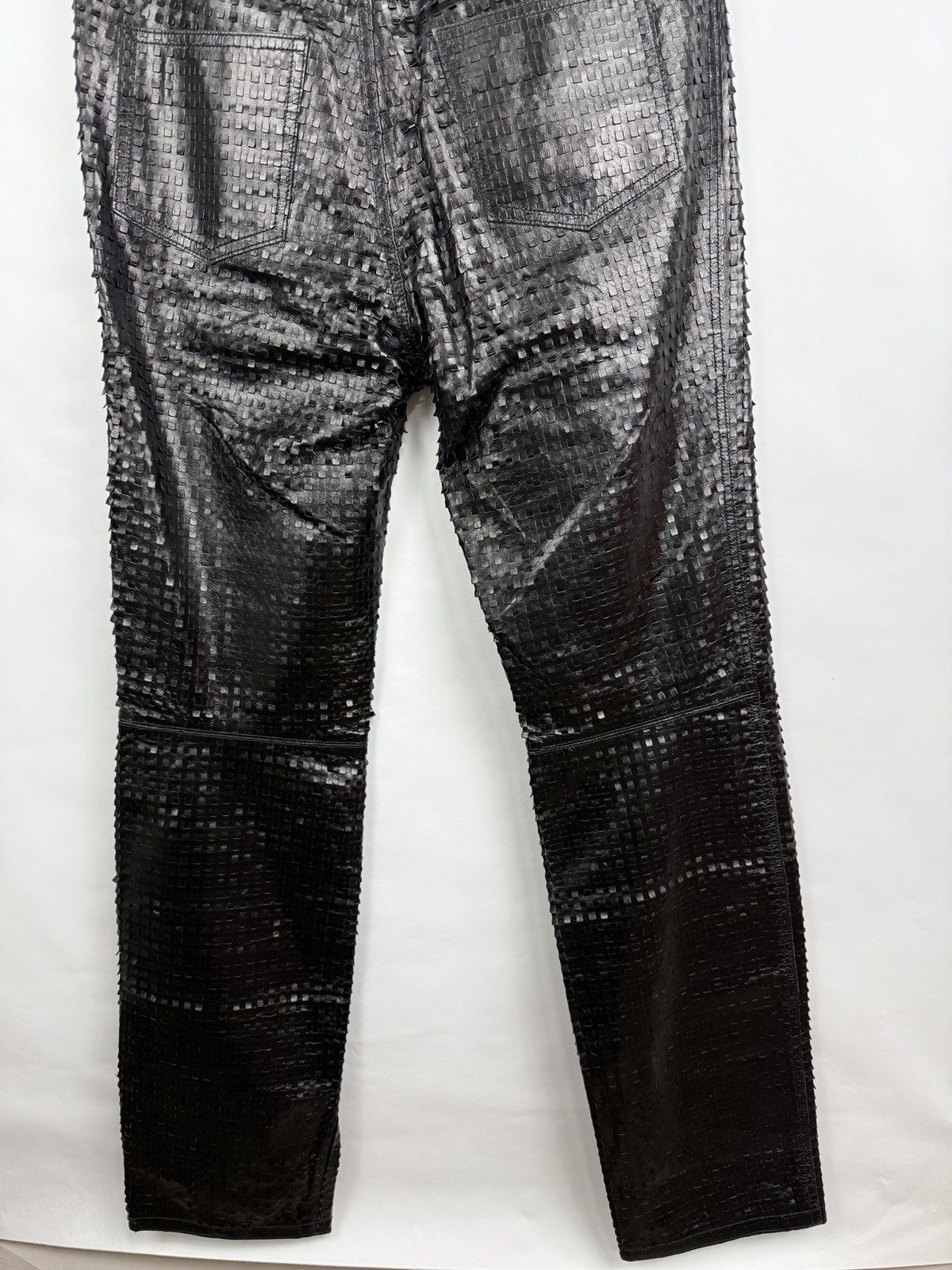 Givenchy ❗️NEW Givenchy Embossed Leather Pants Textured Square Pattern Size US 31 - 15 Thumbnail