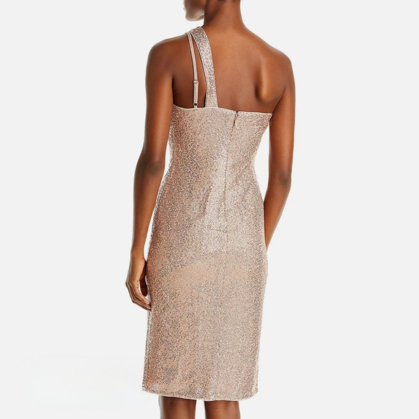 AQUA Aqua Sequined Mini Cocktail/Party Dress in Copper Size L / US 10 / IT 46 - 2 Thumbnail