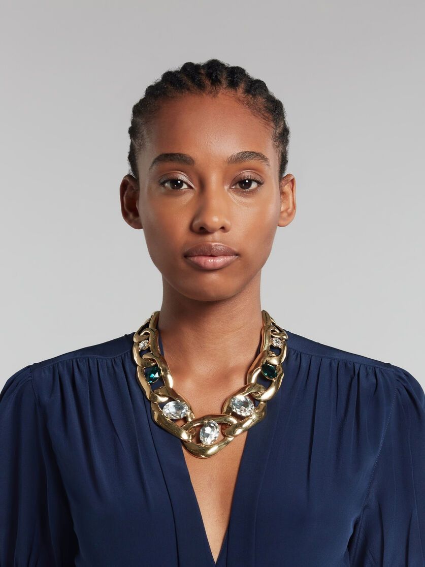 Marni oc11z0525 Size:OS/Metal Chain Necklace in Multicolor Size ONE SIZE - 4 Thumbnail