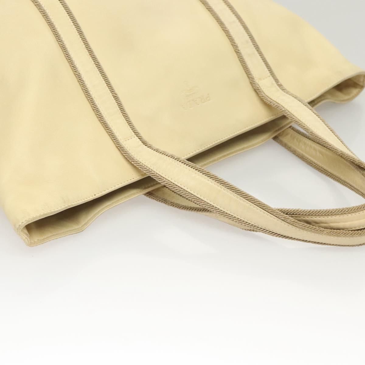 Prada PRADA Hand Bag Leather Cream Silver Size ONE SIZE - 6 Thumbnail