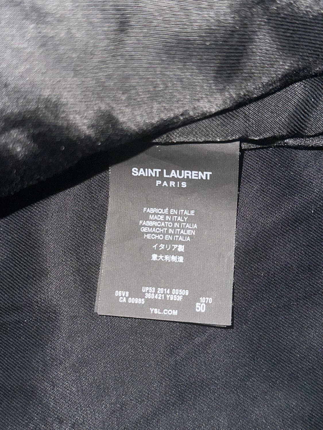 Saint Laurent Paris Saint Laurent Paris 14FW Hound Tooth Leather Arm Teddy JKT Size US M / EU 48-50 / 2 - 3 Thumbnail