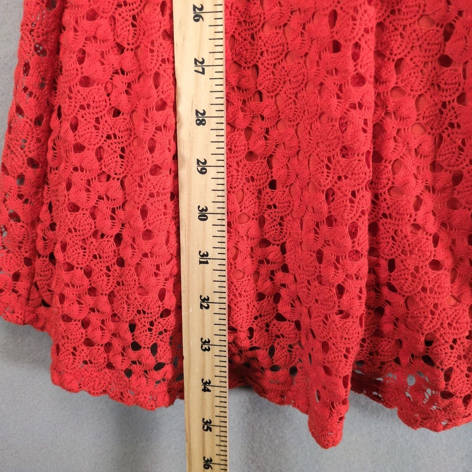 Almost Famous Almost Famous Orange Crochet Lace Skater Mini Dress, XL Size XL / US 12-14 / IT 48-50 - 8 Thumbnail
