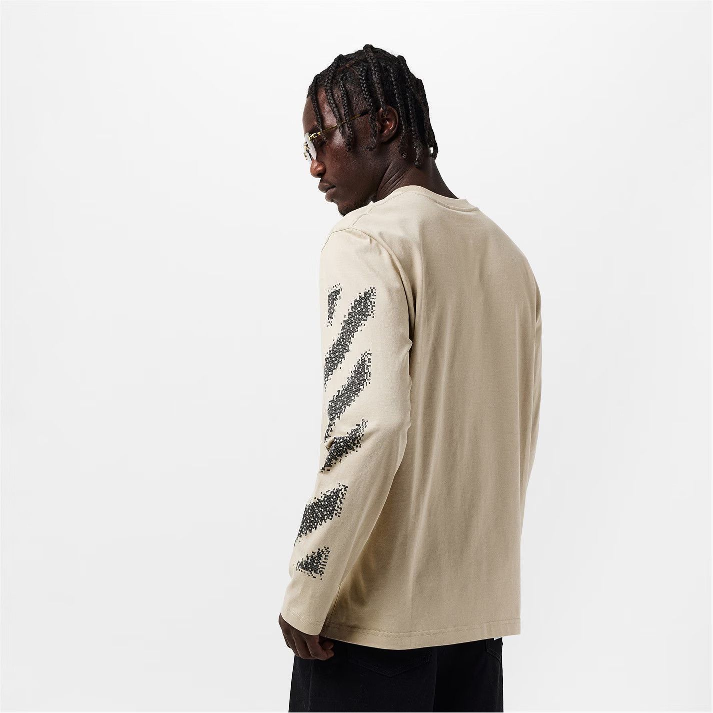 Off-White o1g2r1mq0226 Diag Skate Diagonal Graphic T-Shirt In Beige Size US XL / EU 56 / 4 - 4 Thumbnail