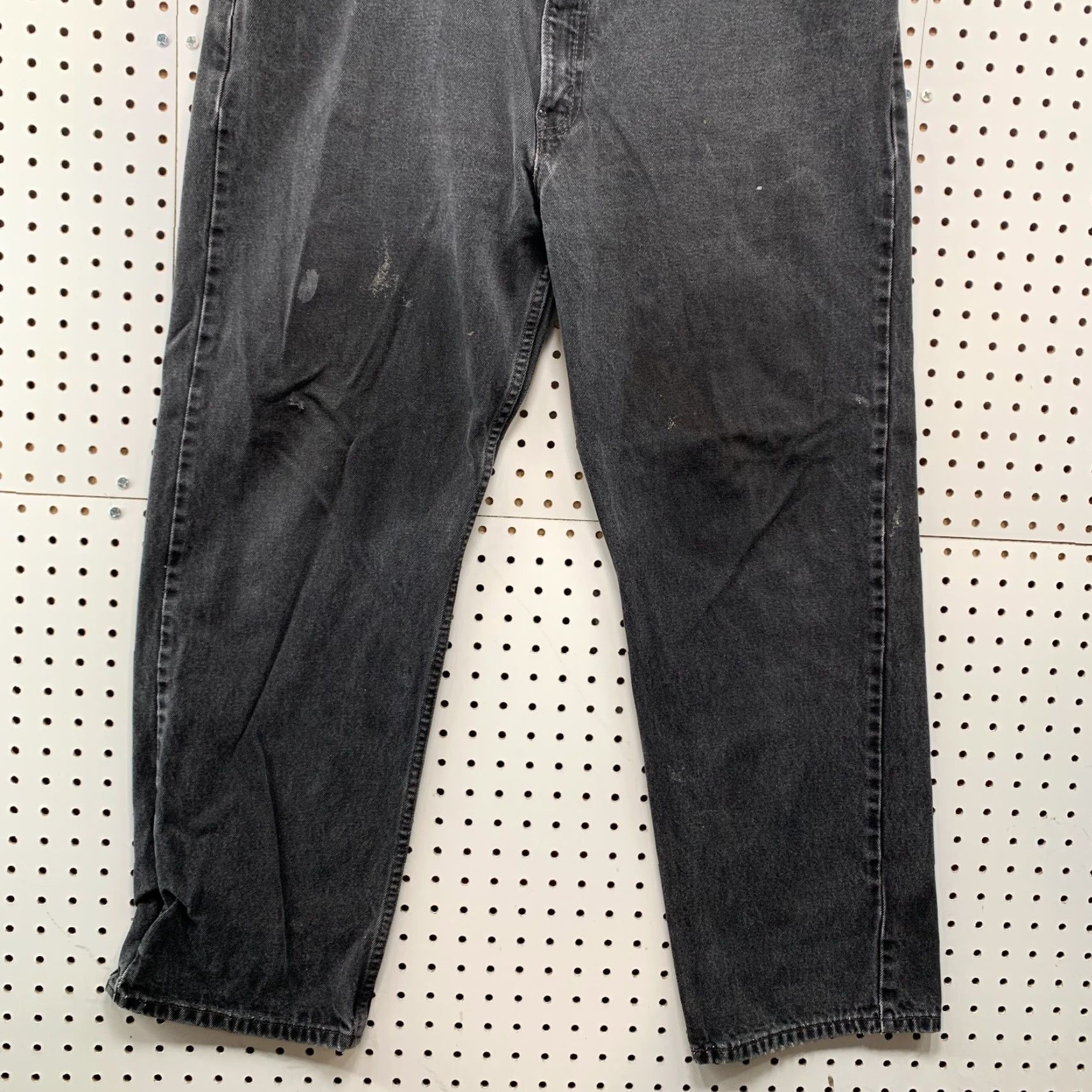 Levi's VINTAGE Levi's 505 Jeans Mens Regular 40x29.5 Black Denim 90s Straight Style Mens Size US 40 / EU 56 - 6 Thumbnail