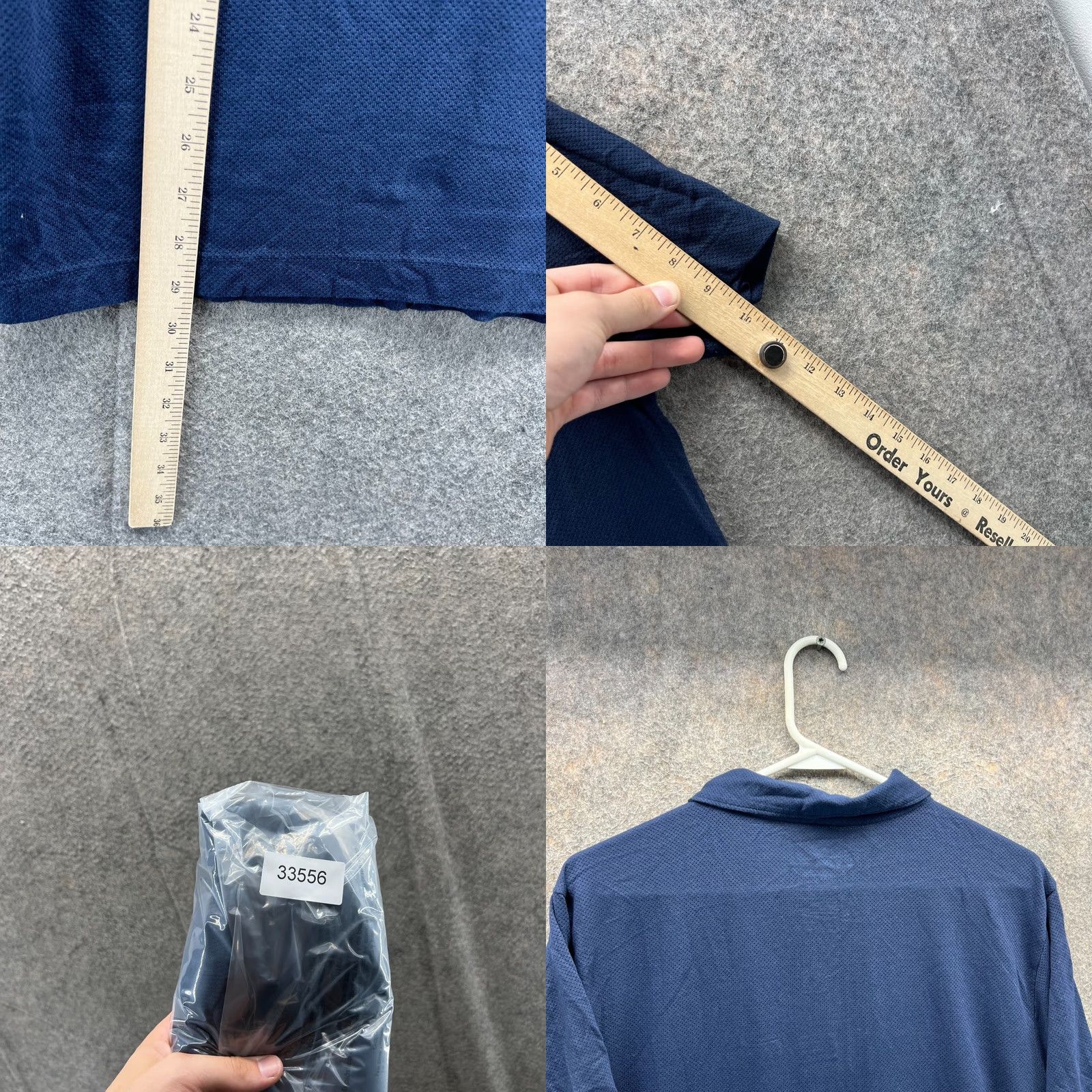 Vintage Mack Weldon Polo Shirt Mens Large Blue Navy Preppy Knit Stretch Cotton Pocket Shirt Size US L / EU 52-54 / 3 - 8 Thumbnail