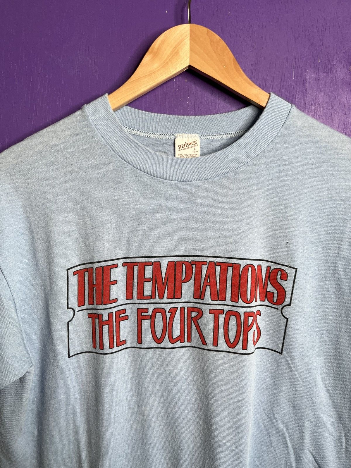 Band Tees × Vintage Vintage 70s The temptations the four tops TNT tour t-shirt Size US L / EU 52-54 / 3 - 3 Thumbnail