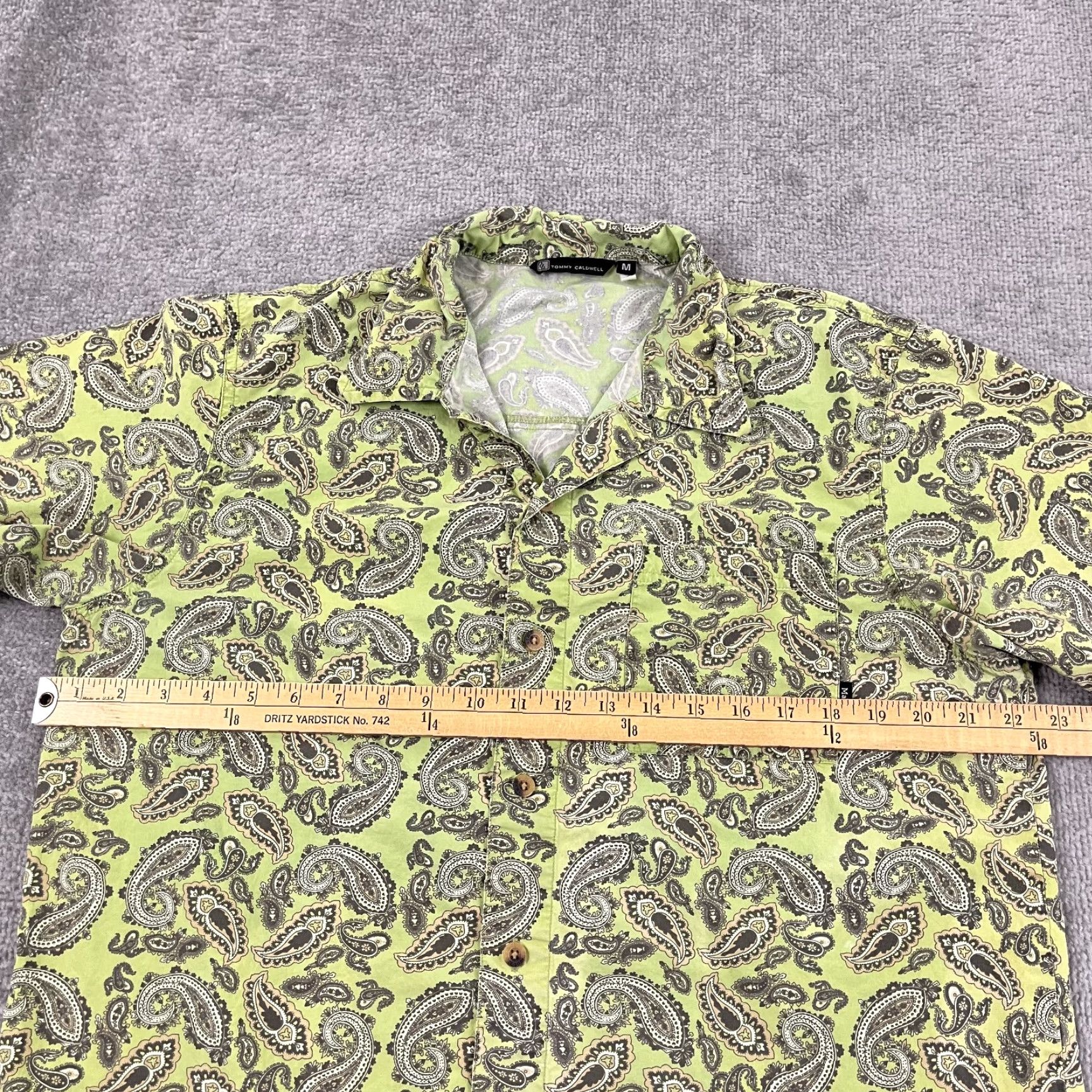 Marmot VINTAGE Marmot Tommy Caldwell Shirt Mens Medium Green Paisley Button-Up Outdoor Shirt Size US M / EU 48-50 / 2 - 5 Thumbnail