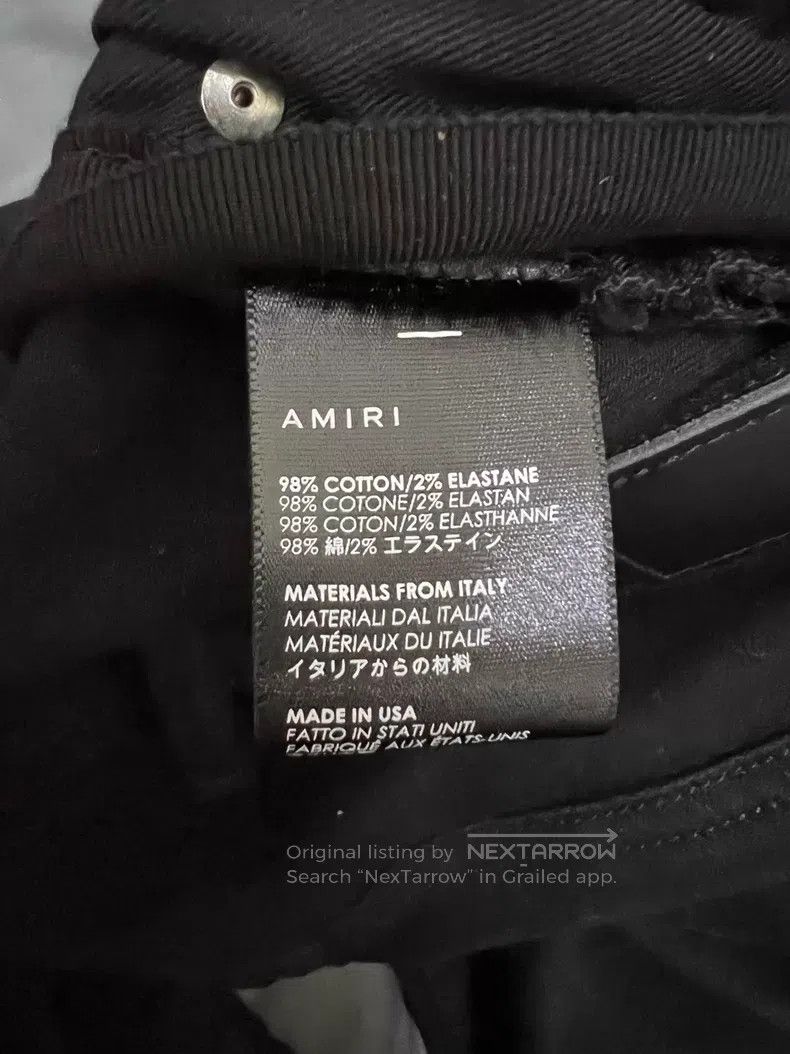 Amiri Amiri Diamond-shaped cashew flower patchwork black denim Size US 32 / EU 48 - 4 Thumbnail