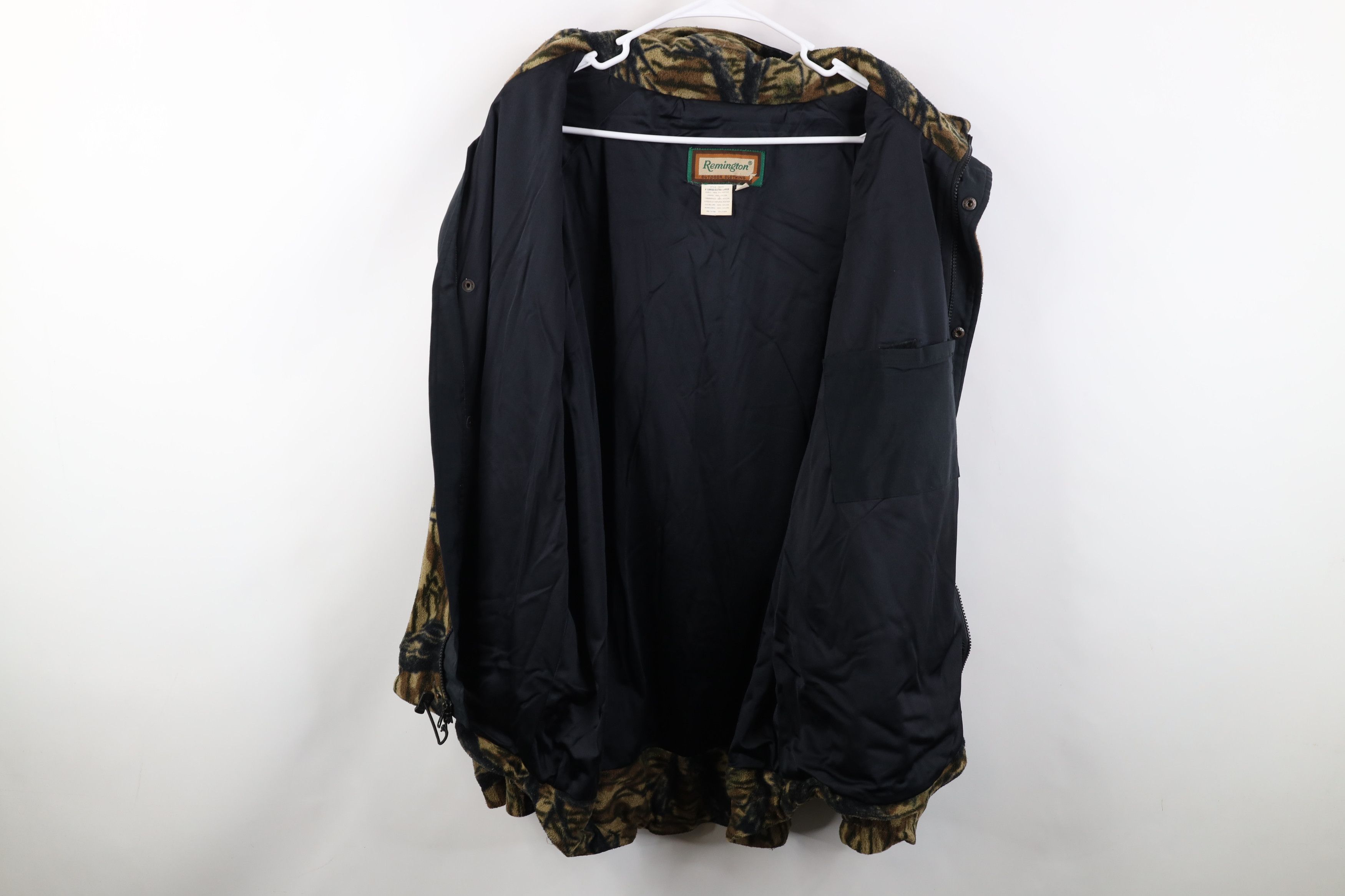 Vintage Vintage 90s Streetwear Camouflage Fleece Hooded Zip Jacket Size US XL / EU 56 / 4 - 11 Thumbnail