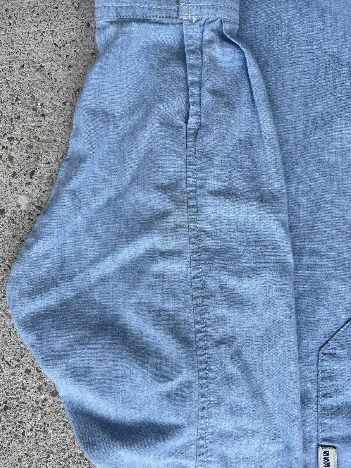 Guess × Vintage Vintage 1990s Guess USA Light Indigo Buttom Denim Flannel Size S / US 4 / IT 40 - 8 Thumbnail