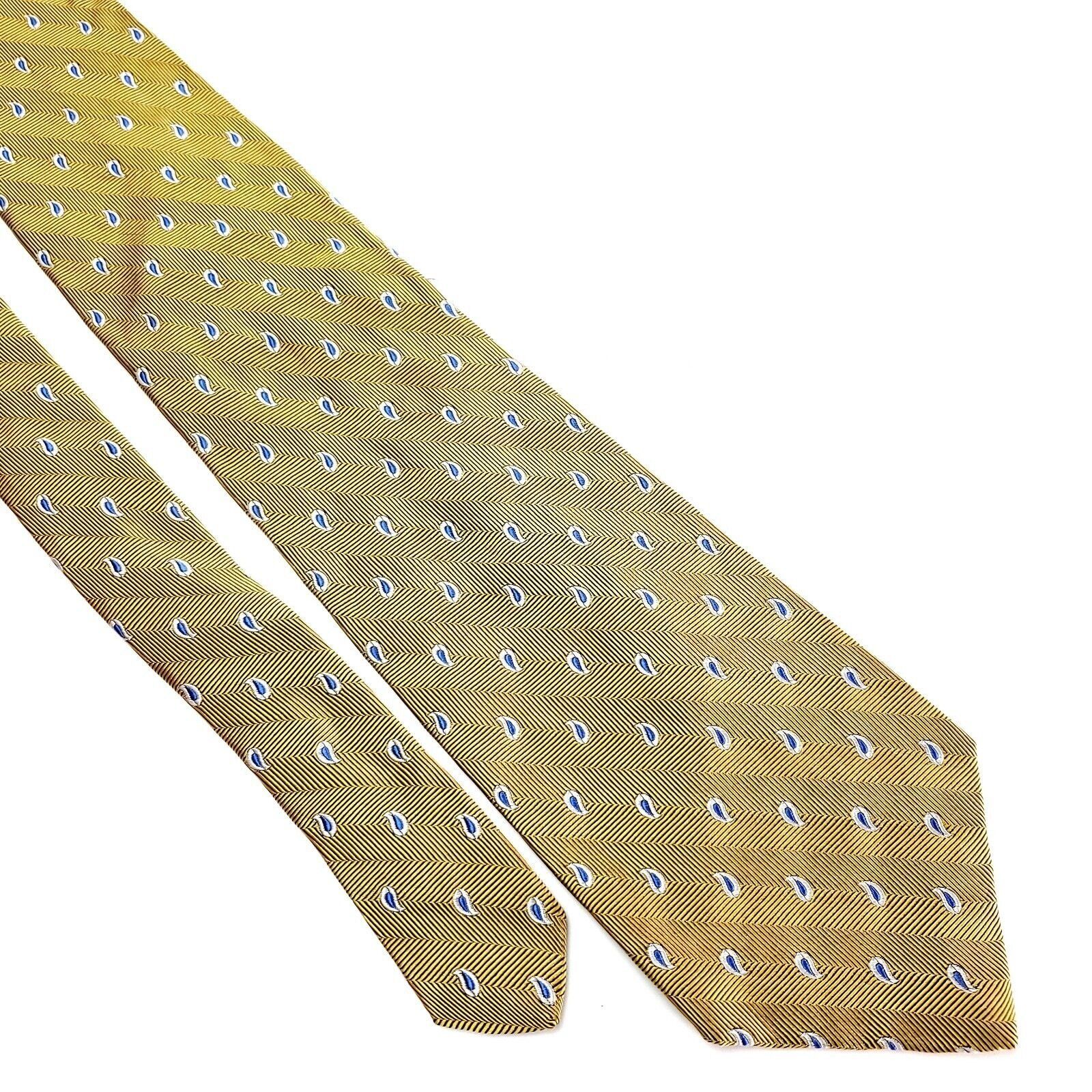 Brooks Brothers Brooks Brothers Silk Tie Woven Yellow Paisley Size ONE SIZE - 1 Thumbnail