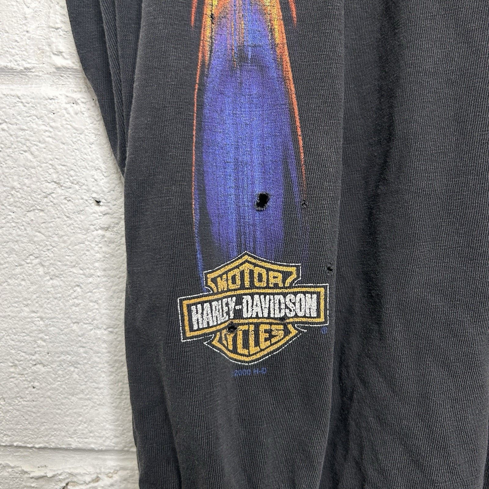 Harley Davidson Y2K Harley Davidson Purple Eagle Flame Long-Sleeve Size US L / EU 52-54 / 3 - 6 Thumbnail