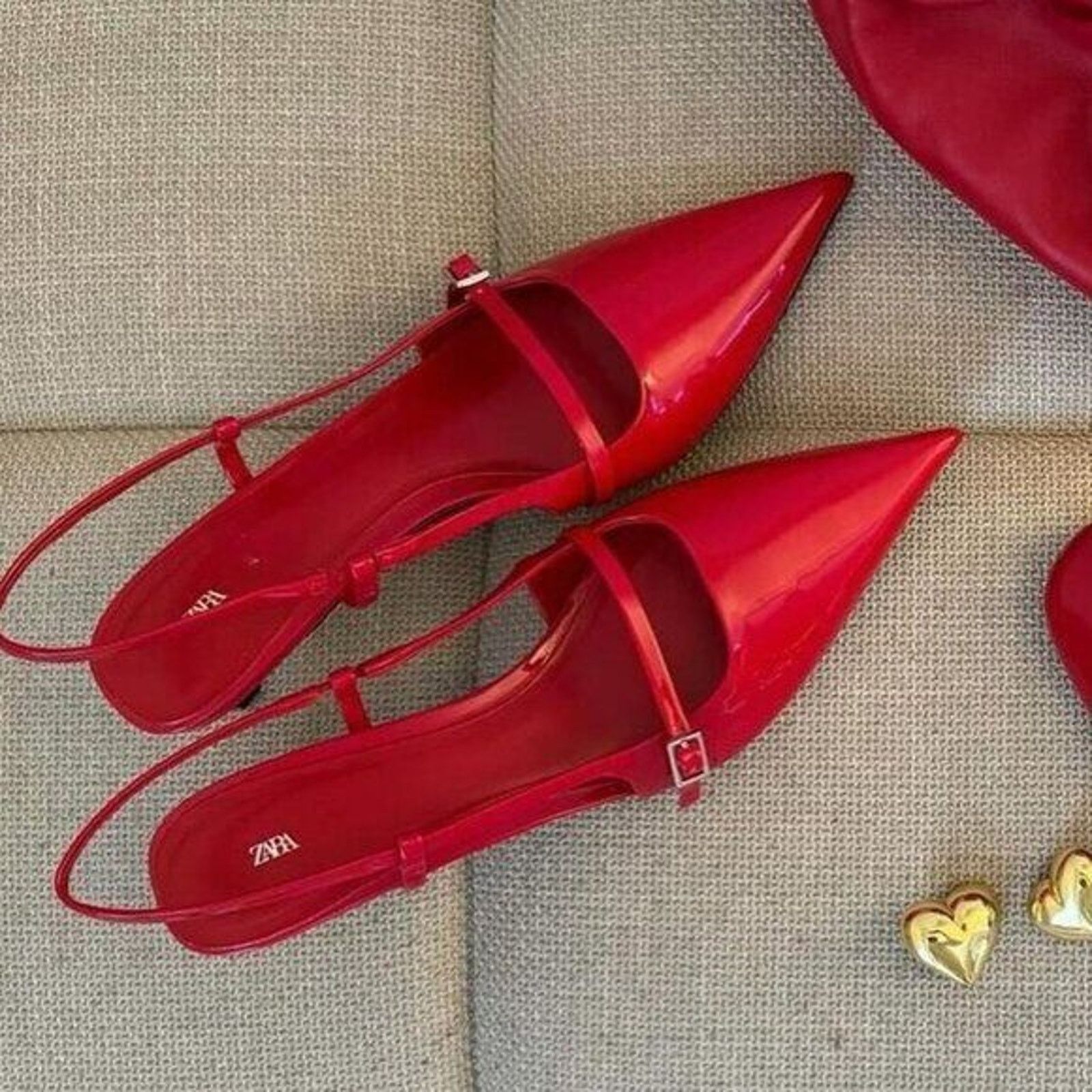 Zara ZARA Red Kitten Heels NWT Size US 7.5 / IT 37.5 - 11 Thumbnail