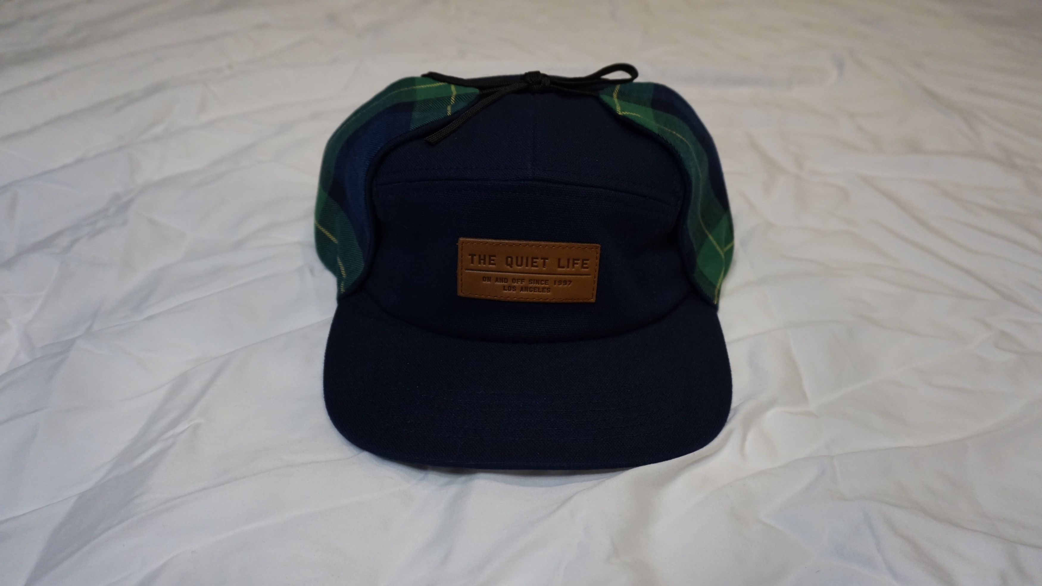 The Quiet Life The Quiet Life Ushanka 5 Panel Hat Blue & Green Plaid Size ONE SIZE - 1 Thumbnail