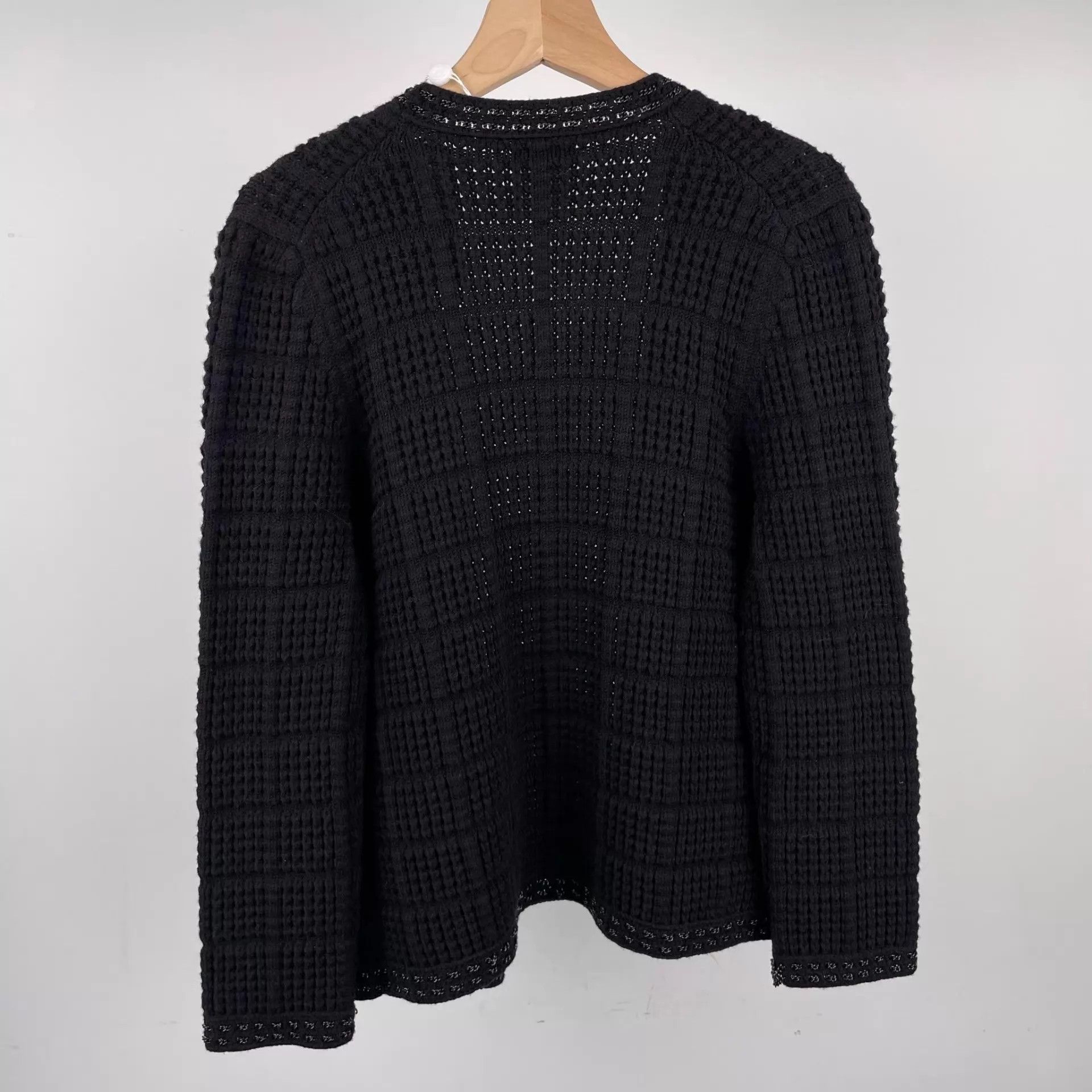 Chanel CHANEL Cutout Cardigan Black Size 38 Size S / US 4 / IT 40 - 2 Thumbnail