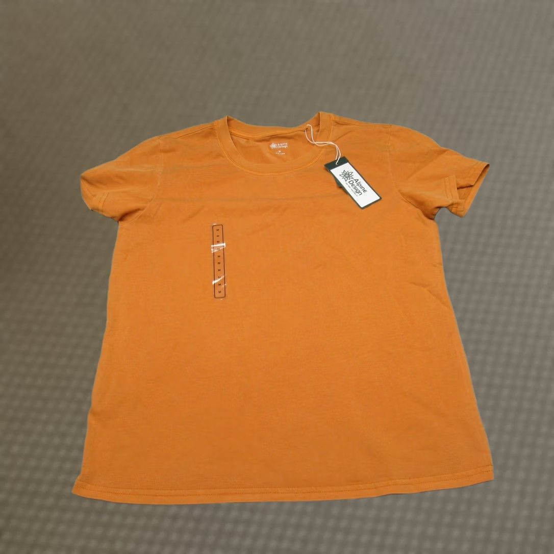 Vintage VINTAGE? No — Alpine Design Shirt Womens M Yellow UPF 30+ Short Sleeve Tee Cotton Breathable Solid Basic 90s? Size M / US 6-8 / IT 42-44 - 1 Thumbnail