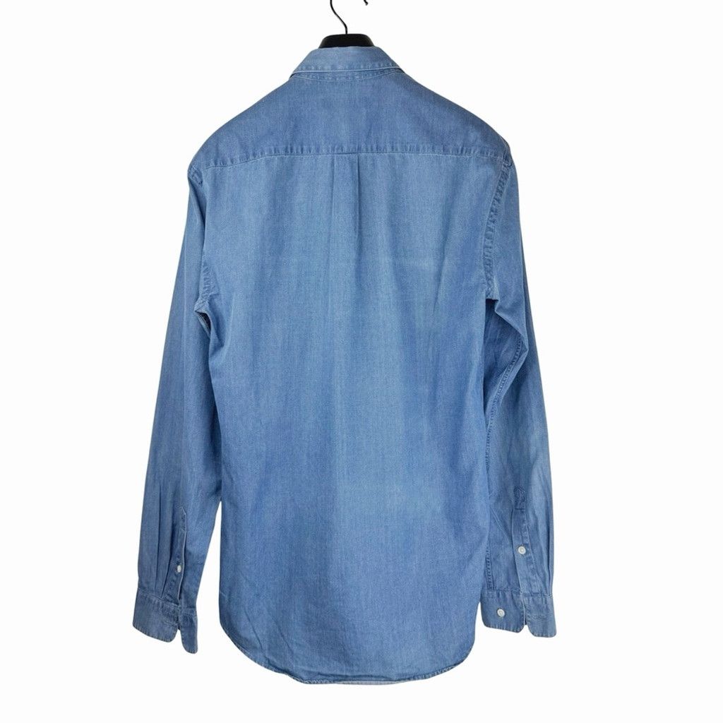 Other MR. START Men's Designer Blue Chambray Button Up Shirt M Size US M / EU 48-50 / 2 - 4 Thumbnail