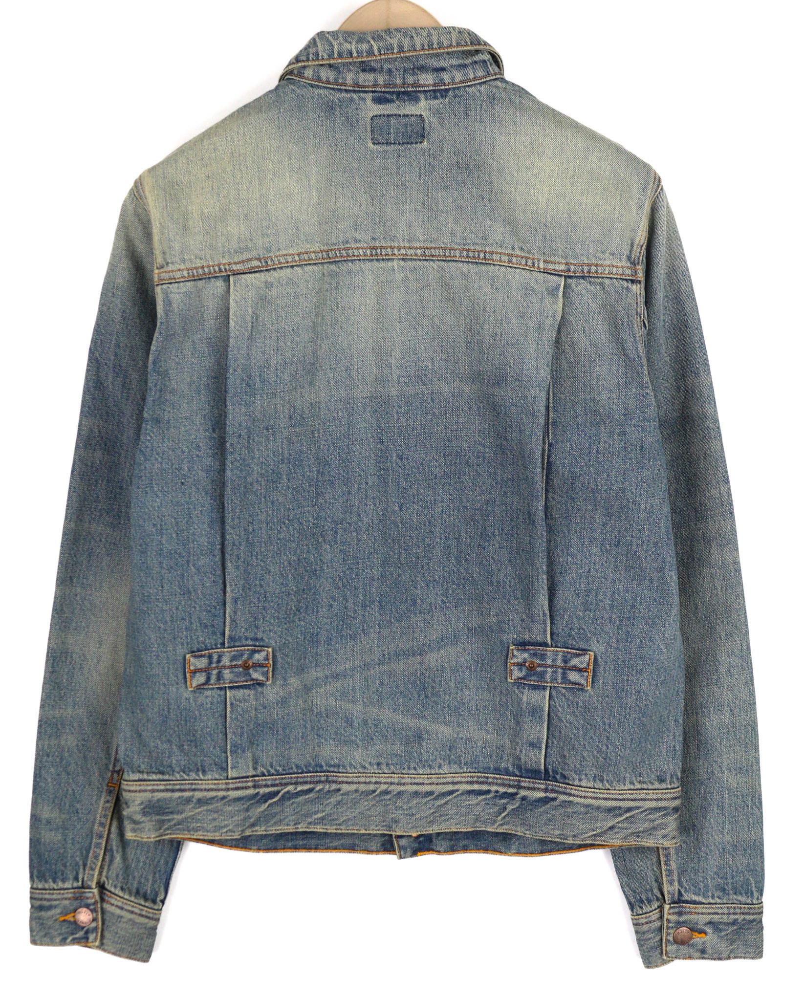 Nudie Jeans SONNY M Steel Indigo Washed Blue Polo Pockets Jacket 82439 Size US M / EU 48-50 / 2 - 2 Thumbnail