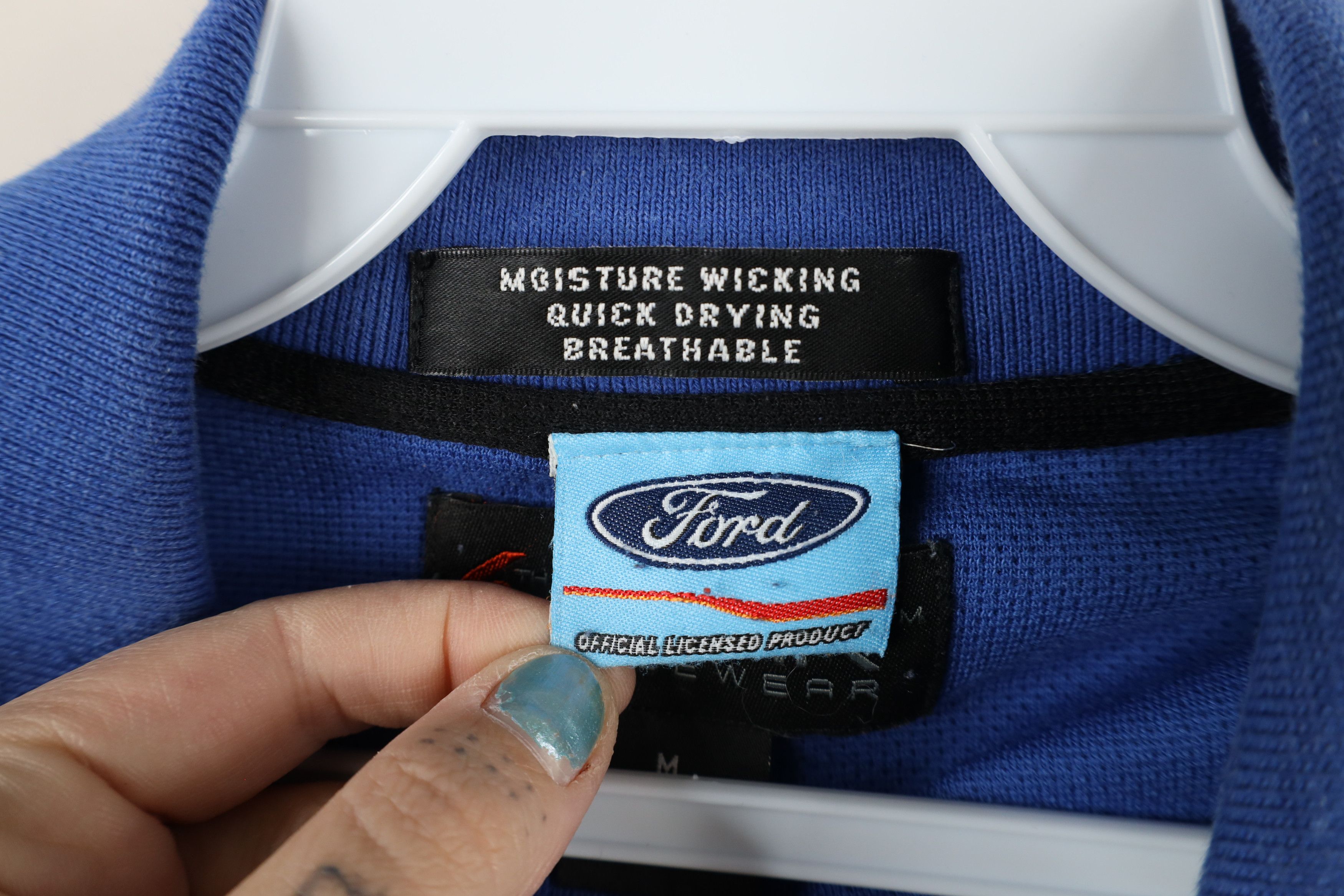 Vintage Vintage Ford Motor Co Mustang Collared Polo Shirt Blue Size US M / EU 48-50 / 2 - 6 Thumbnail