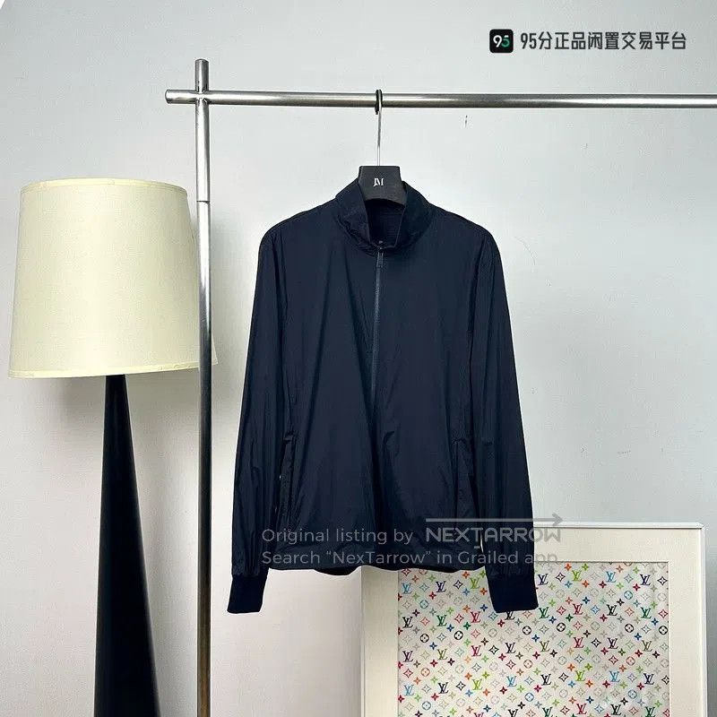 Ermenegildo Zegna Zegna SS23 Men's Solid Stand Collar Reversible Jacket. Size US M / EU 48-50 / 2 - 4 Thumbnail