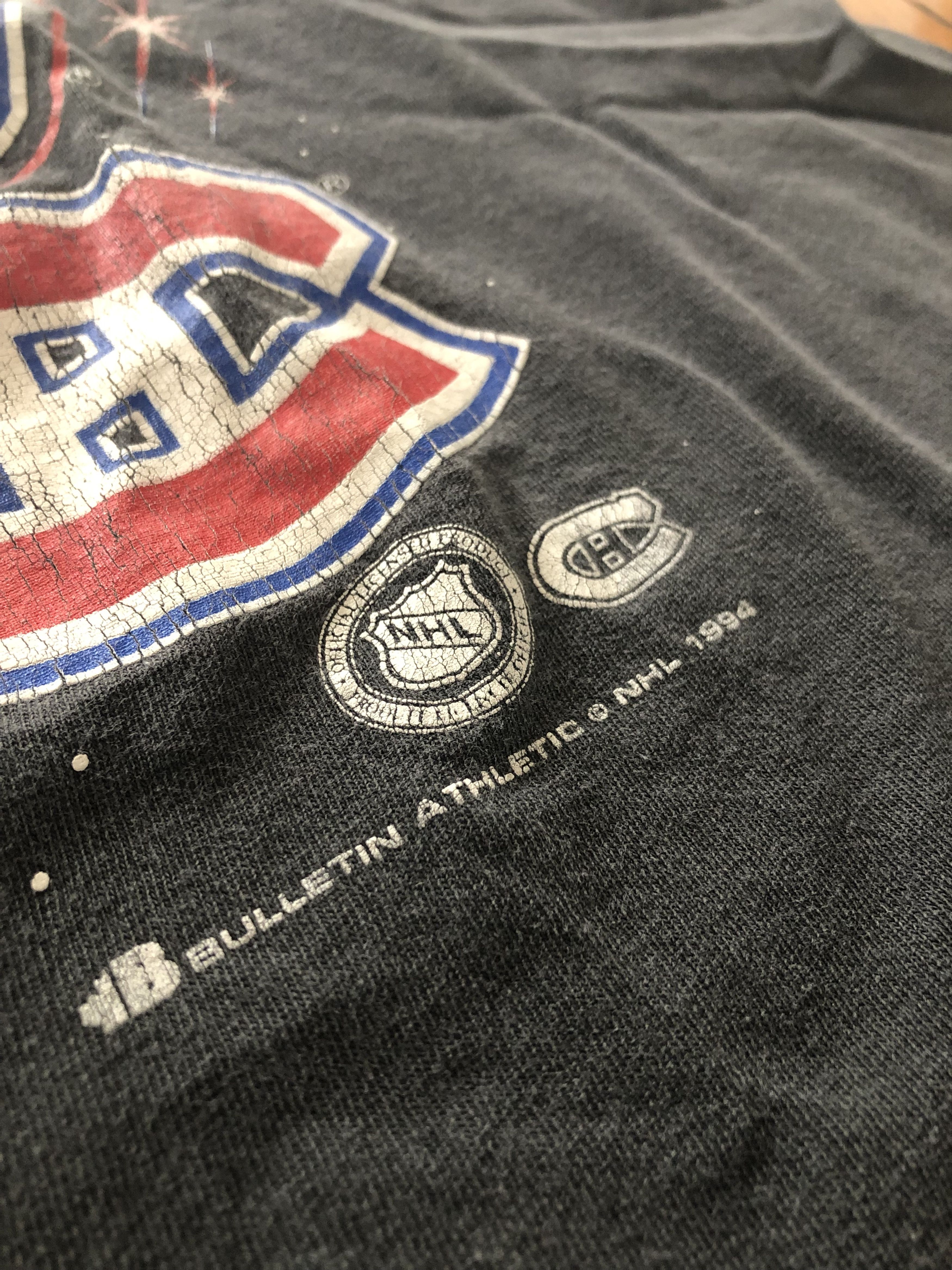 NHL VTG 1994 Montreal Canadiens Print Shirt Mens Large Size US XL / EU 56 / 4 - 2 Thumbnail