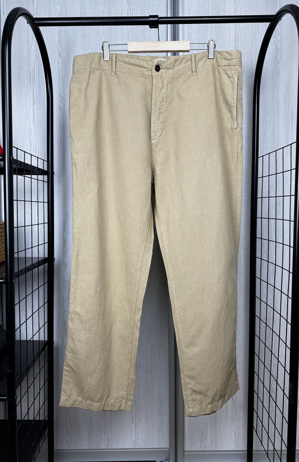 Tellason TELLASON ARMY CHINO COTTON LINEN SLUB DESERT SAND Pants Size US 38 / EU 54 - 1 Thumbnail