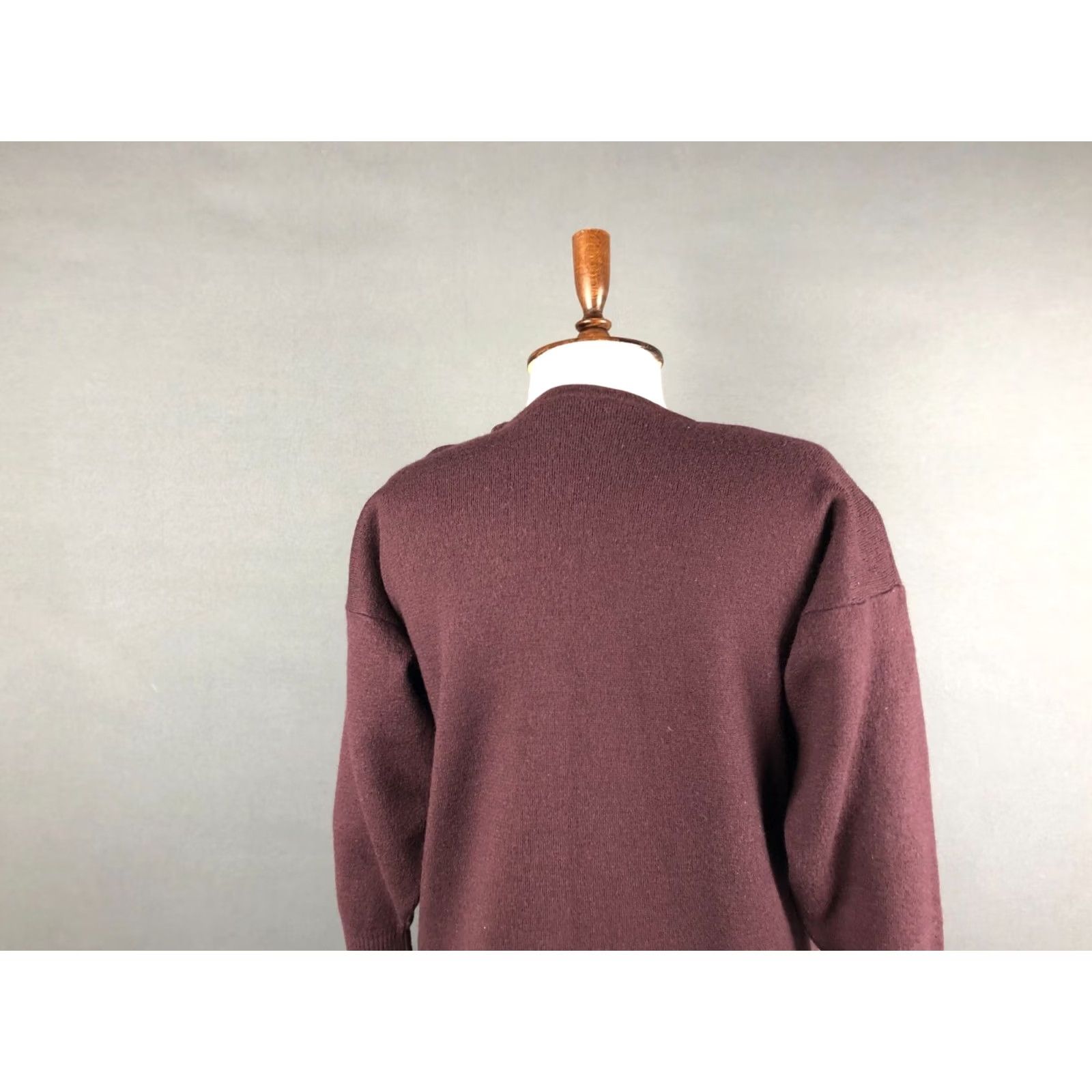 Escada ESCADA Women's Pullover Sweater 3/4 Sleeve Burgundy Wool Size 38 Made In West Germany Size XS / US 0-2 / IT 36-38 - 4 Thumbnail