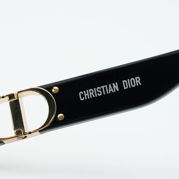 Dior Dior 30MONTAIGNE S9U 10A0 Sunglasses Black Oval Frame Size ONE SIZE - 4 Thumbnail