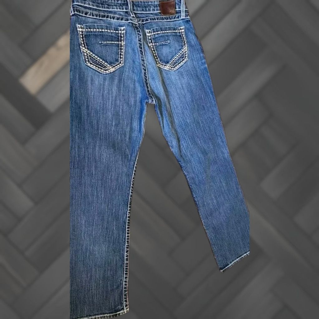 Vintage BKE Taylor Jeans Women’s 30x31.5 Blue Denim Mid Rise Boot Bootcut Stretch Buckle Jeans Size 30" / US 8 / IT 44 - 1 Thumbnail