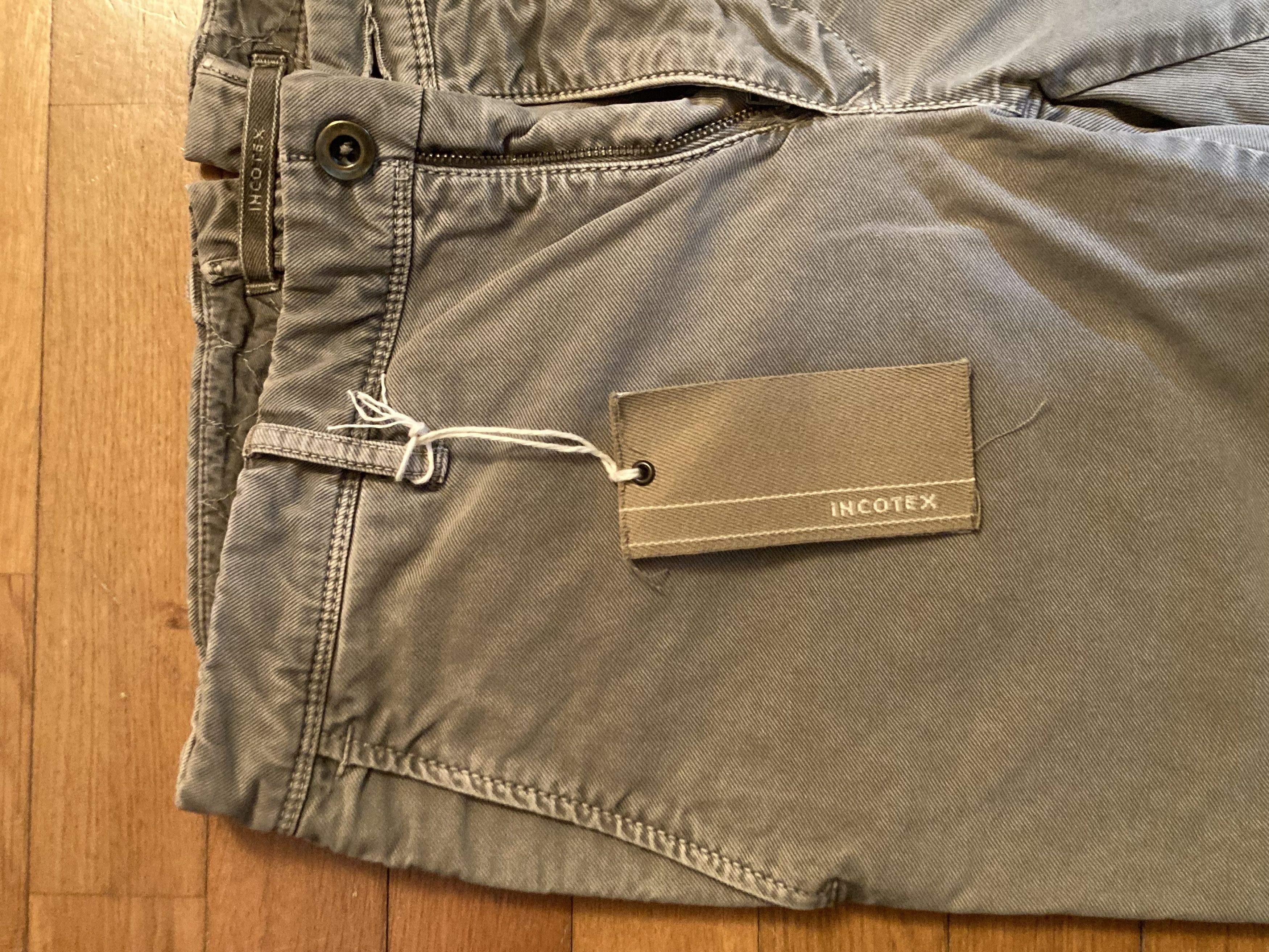 Incotex INCOTEX slim fit chino pants size 32/48 in tricochino grey Size US 32 / EU 48 - 2 Thumbnail