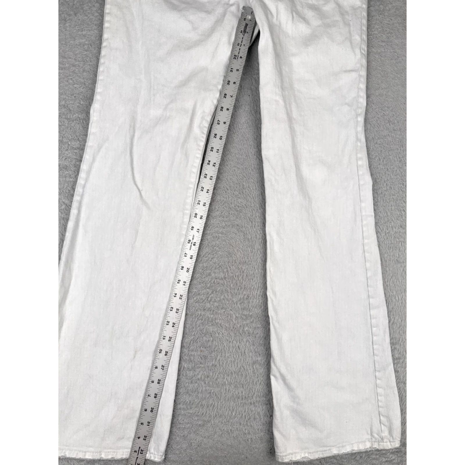 Gap Gap Jeans Womens 12 L White Denim Curvy Flare Mid Rise Cotton READ ME 33x34 Size 34" / US 12 / IT 48 - 7 Thumbnail