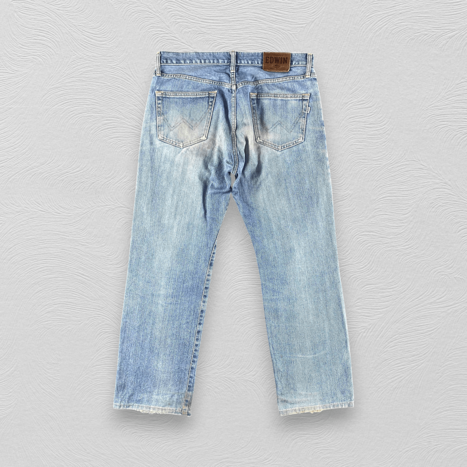 Edwin Vintage Edwin Jeans Distress Faded Blue Denim KJ3410 Size US 33 - 2 Thumbnail