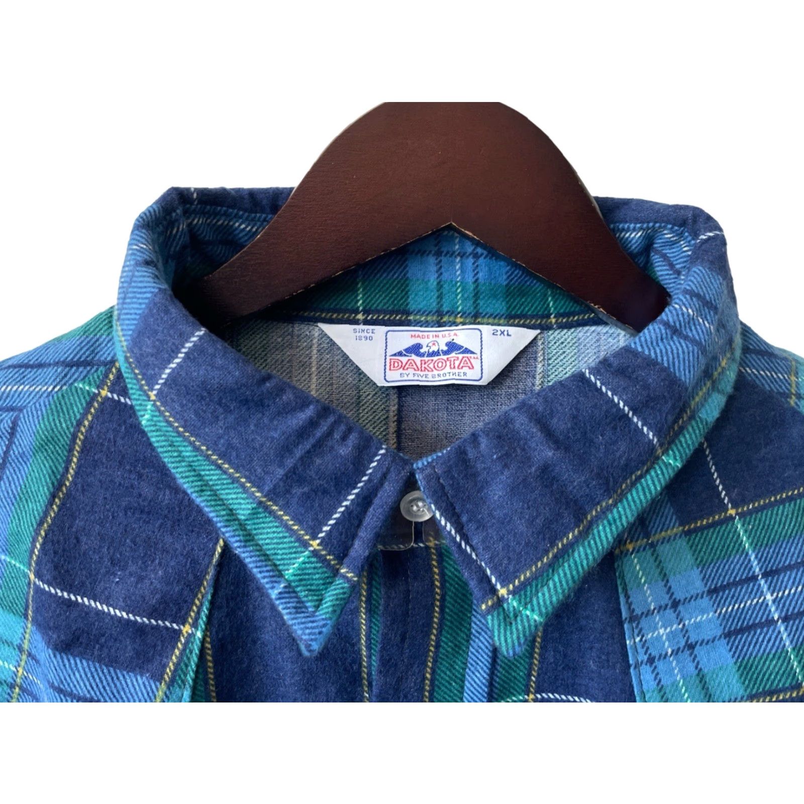 Vintage VINTAGE Five Brother Shirt Men 2XL Plaid Flannel NOS NWT USA Made Quality Pearlized Snaps 80s Dakota Western Long Sleeve Button-Up Size US XXL / EU 58 / 5 - 5 Thumbnail