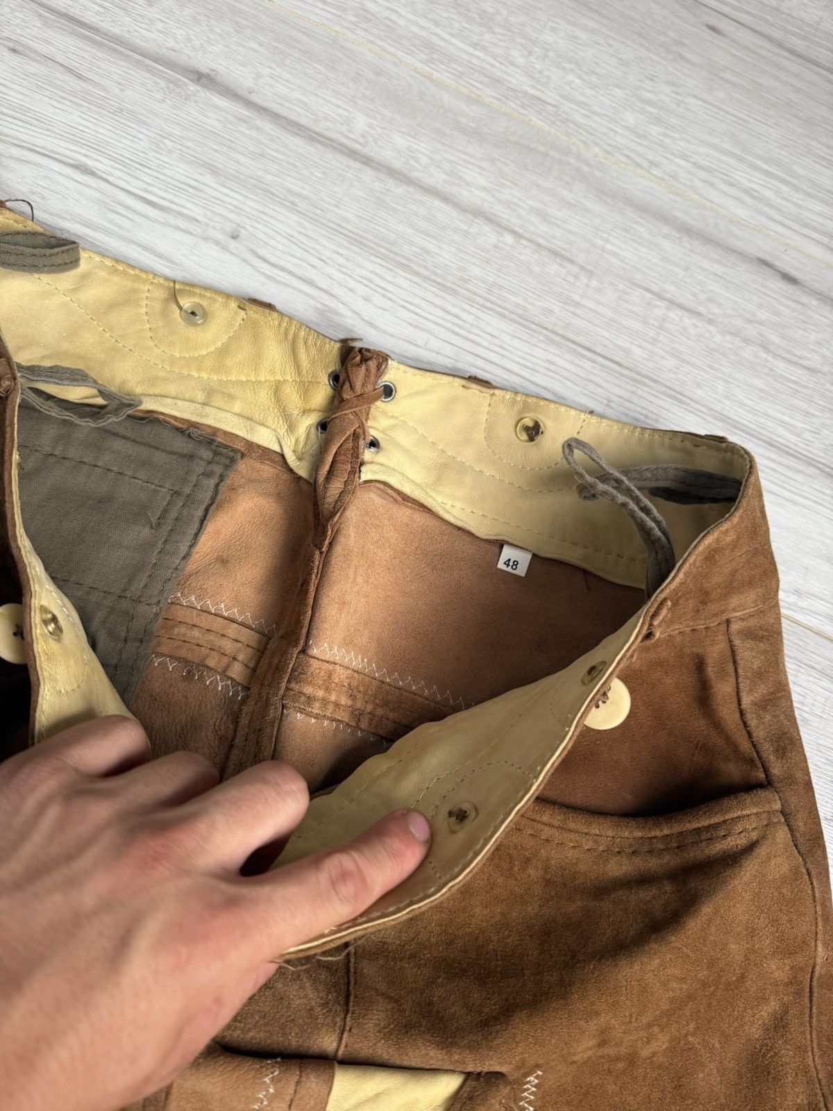 Other Vintage western leather shorts cowboy style Size US 30 / EU 46 - 3 Thumbnail