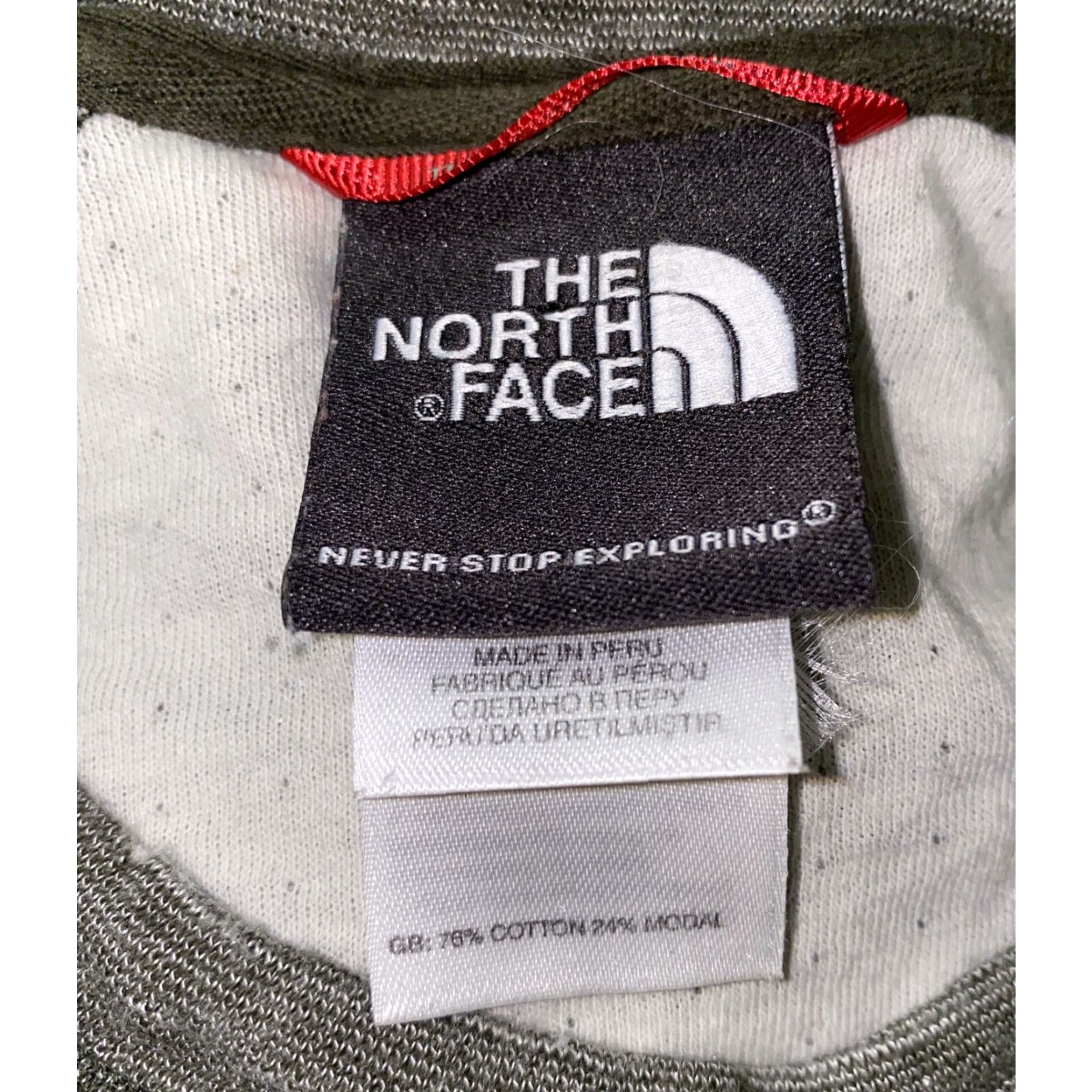 The North Face The North Face Mens Long Sleeve T-Shirt Size M Gray Cotton Modal Solid Casual Size US M / EU 48-50 / 2 - 5 Thumbnail