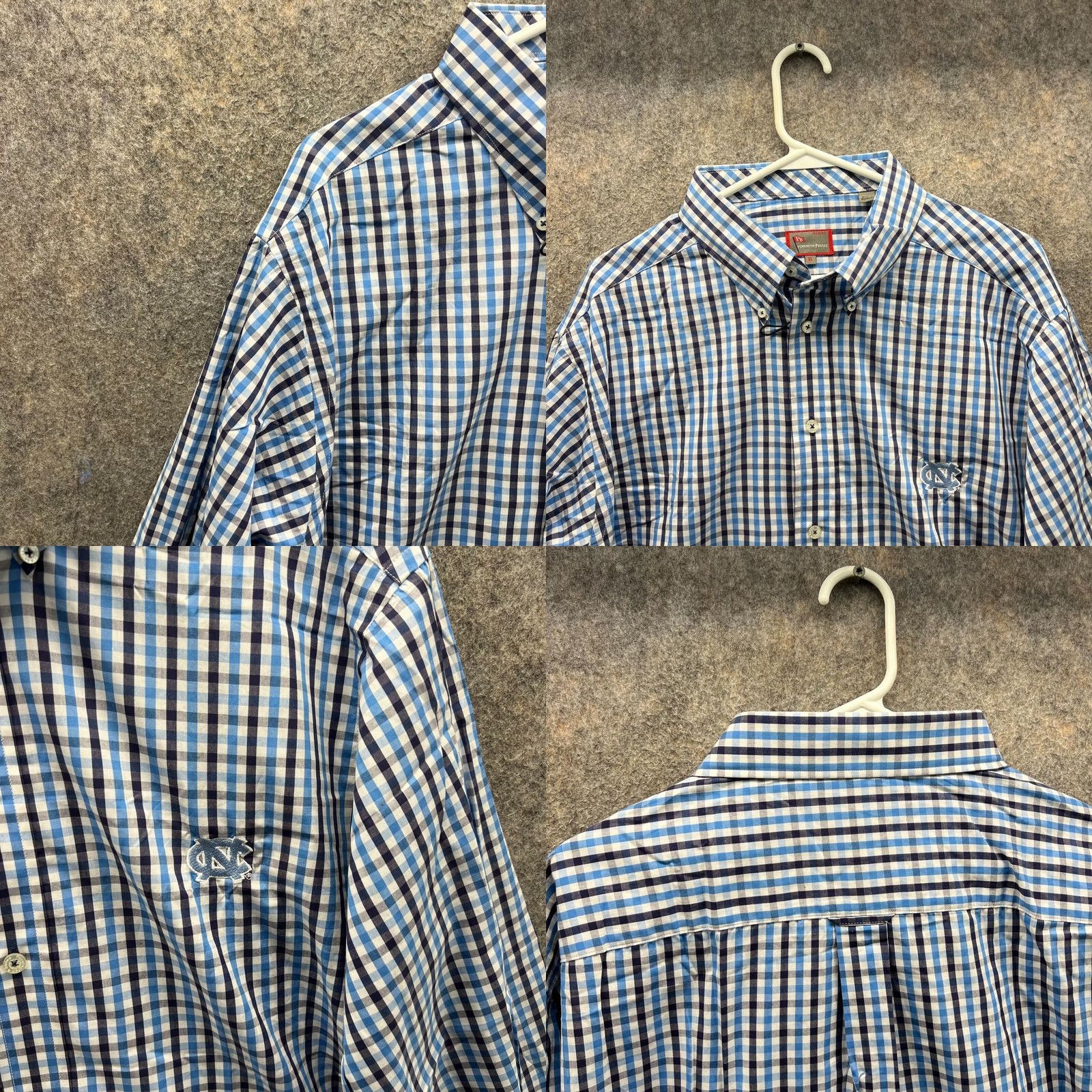 Vintage Pennington Bailes Shirt Men XL Check Blue Plaid Button Down Dress Shirt XL Size 46R - 8 Thumbnail