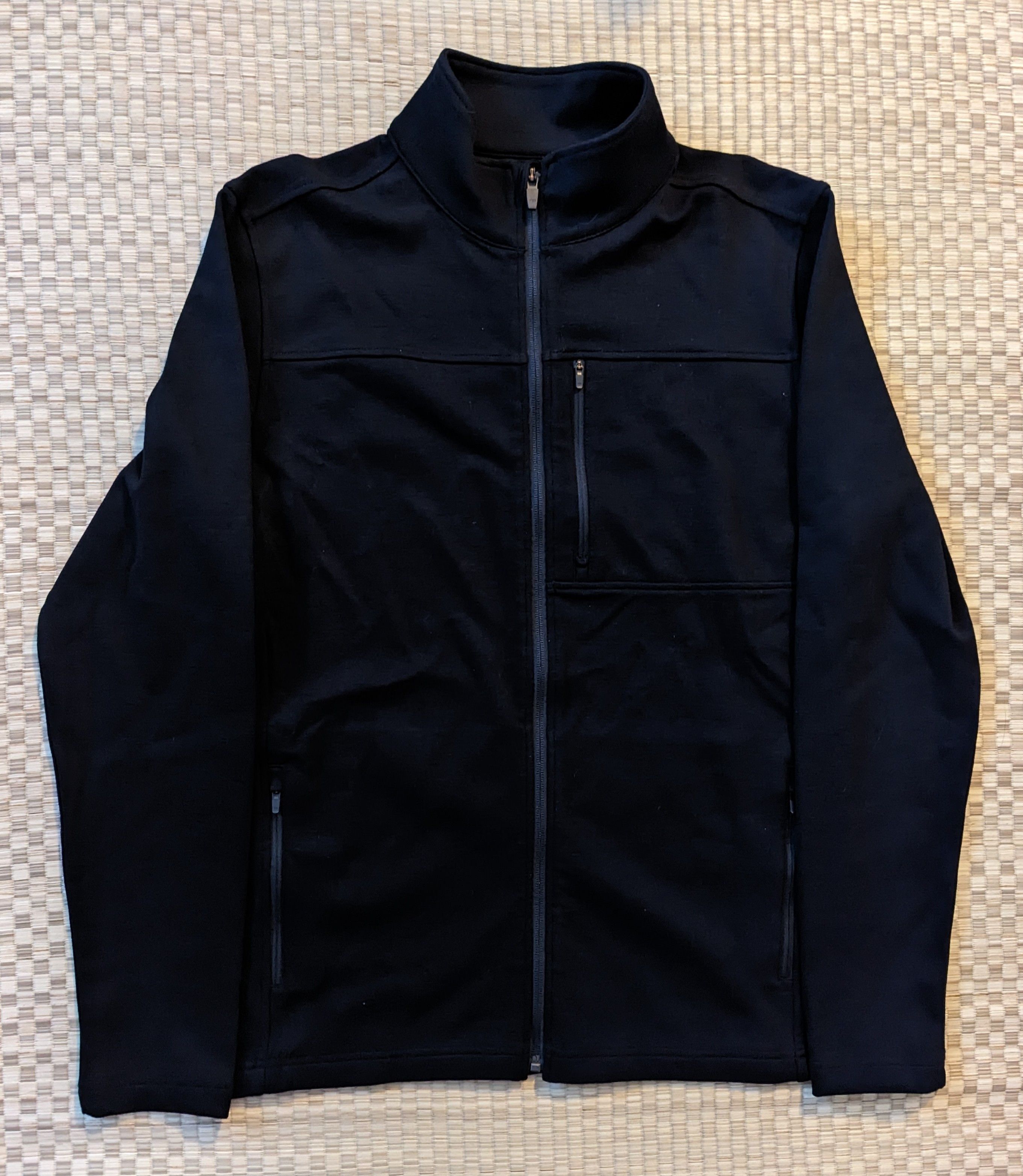 image of Wool Prince Lnwot Wool & Prince Full Zip Pointe Jacket Made In Korea in Black, Men's (Size Medium)