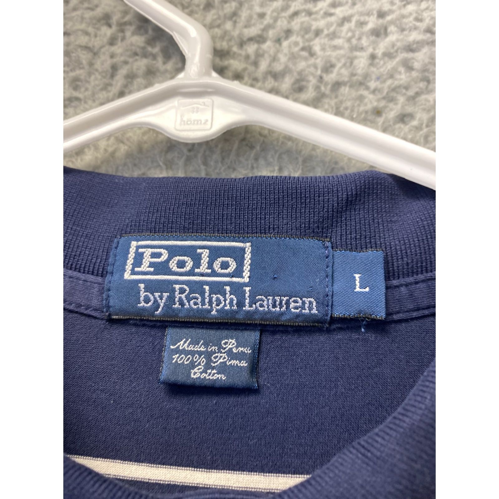 Polo Ralph Lauren VINTAGE Polo Ralph Lauren Polo Shirt Men L Blue White Striped Casual Golf Preppy Size US L / EU 52-54 / 3 - 5 Thumbnail
