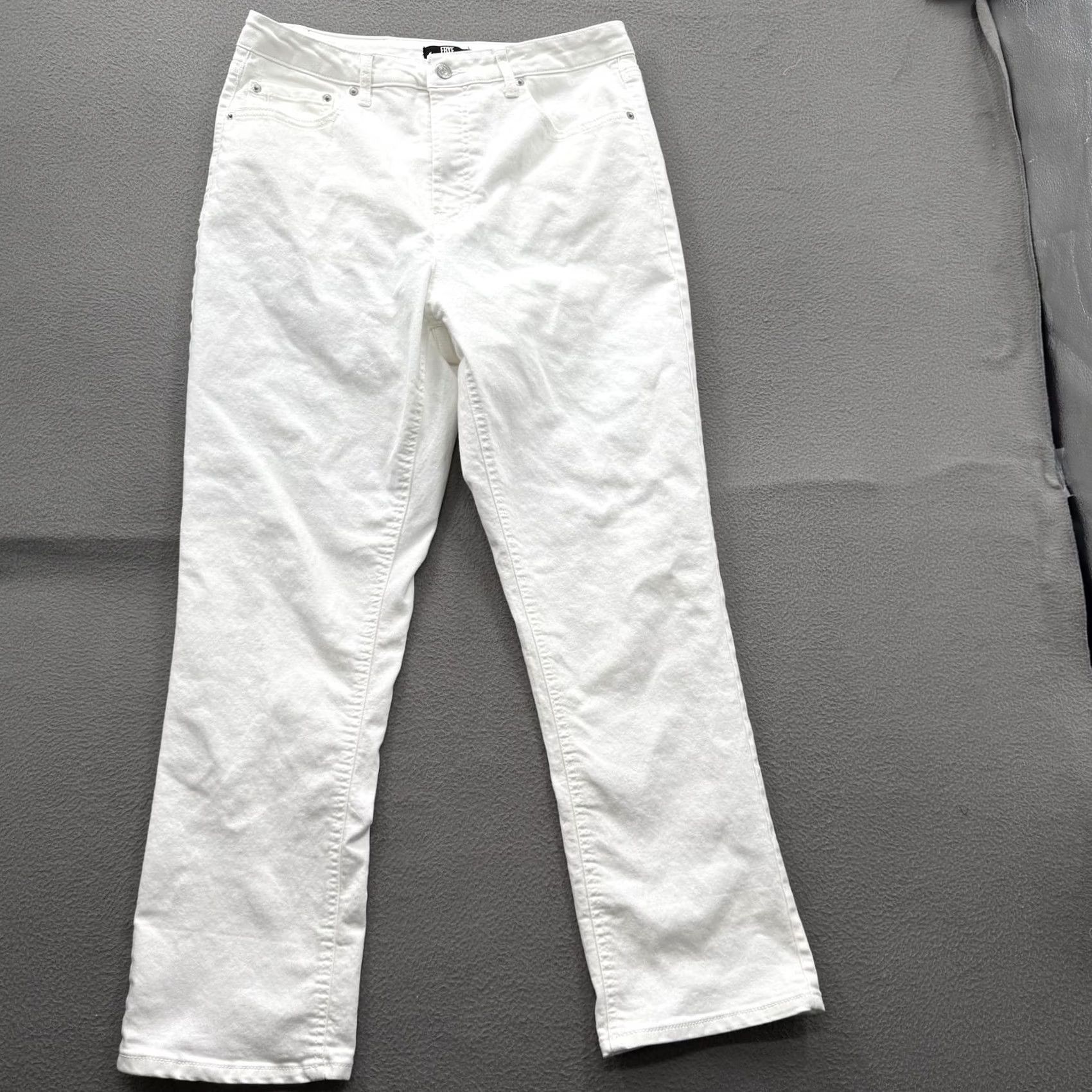 Frye Frye Jeans White High Rise Straight Stretch Denim 8/29 Womens Straight Leg 5-Pocket Casual Pants Size 30" / US 8 / IT 44 - 2 Thumbnail